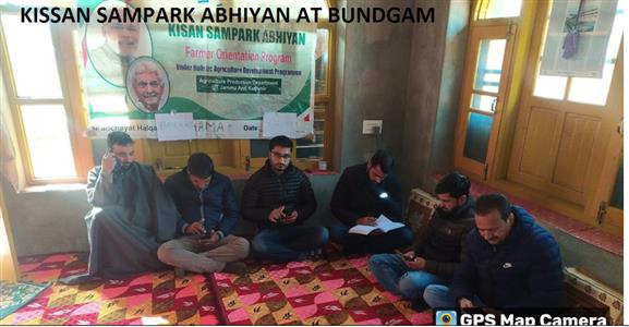 Farmers Orientation program under HADP held in district Budgam at Bundgam